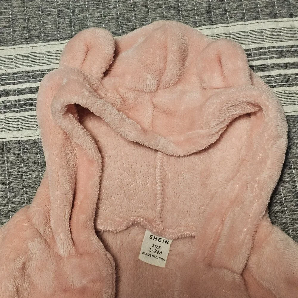 Pink Cozy Baby Robe Baby Size 1-3